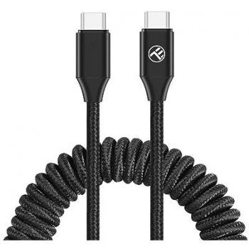 Cable de datos extensible Tellur USB-C a USB-C, PD60W, hasta 1,8 m, negro