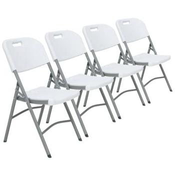 Set de 4 Sillas Plegables para Exteriores 51x45x85,5cm