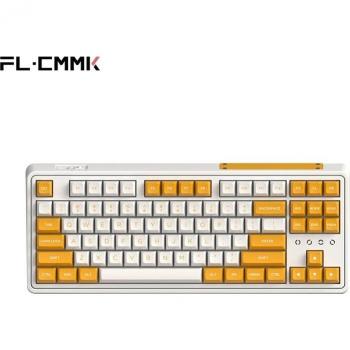 FL·ESPORTS CMK87 3-Mode Hot-Swappable Mechanical Keyboard 87-Key PBT Keycap