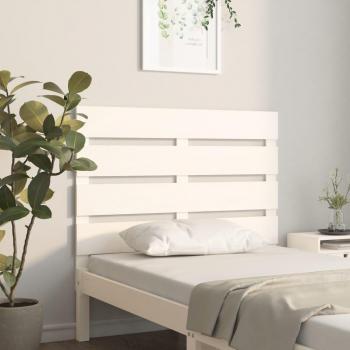 Cabecero para cama de madera maciza de pino blanco 100x3x80 cm