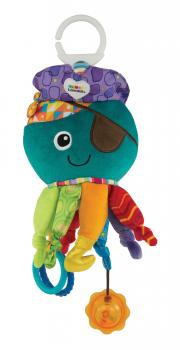 LAMAZE Captain Calamari, Clip on Pram and Pushchair Newborn Baby Toy, Sensory Toy for Babies Boys and Girls from 0 to 6 Months
