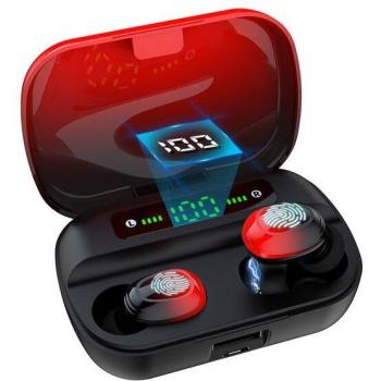 Auriculares Inalámbricos Bluetooth V5.0 Estéreo HD Deportivos Impermeables con Micrófono Doble y Estuche de Carga de 6000mAh