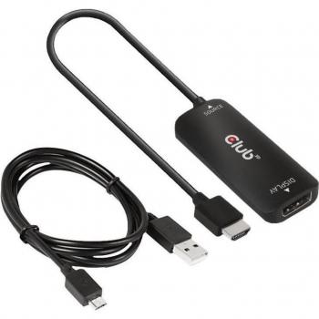 Club 3D Adaptador Activo CAC-1335 HDMI™+ Micro USB a DisplayPort™ 4K120Hz o 8K30Hz MT/B