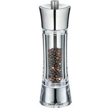 Molinillo de Pimienta Aachen 18 cm Acero Inoxidable/Acrílico con Mecanismo de Cerámica