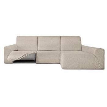 Funda Chaise Longue Relax Brazo Largo Derecho Bielástica Roc Blanco 180 x 120 x 360 cm