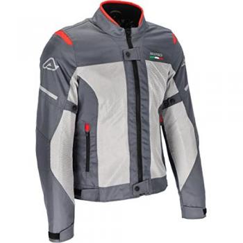 Acerbis Chaqueta Textil de Moto para Mujer Ruby Gris-Rojo (XS)