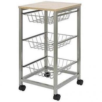 Duett Carrito verdulero 3 cestas Color Madera