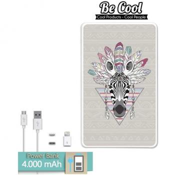 Becool® - Batería Externa Power Bank 4000 mah + Gratis 1 cable USB-MicroUsb