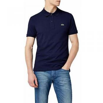 Lacoste Mens Original L.12.12 Slim Fit Petit Pique Cotton Polo Shirt - Navy Blue - Size M - Male