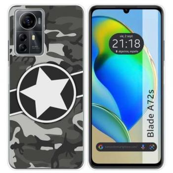 Funda de Silicona Camuflaje 02 para Zte Blade A72s con Dibujos
