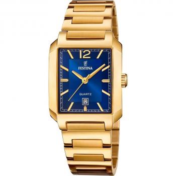 Reloj Festina F20680/3 Mujer On The Square de acero dorado