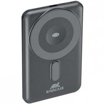 Power Bank Rivacase VA2607 5000mAh Magsafe 15W Cargador Inalámbrico Negro