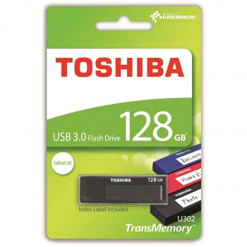 Toshiba TransMemory - Memoria USB U302 de 128 GB, color negro