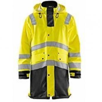 Chaqueta Impermeable de Alta Visibilidad Nivel 3 4326 - Amarillo Fluorescente/Negro XL