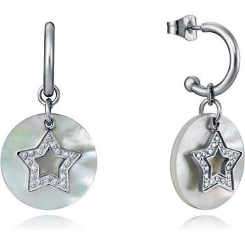 Pendientes Kiss Viceroy con disco madre perla y estrella