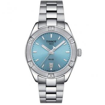 Tissot PR100 Sport Ladies Watch T101.910.11.351.00, 36mm, Blue/Silver, One Size
