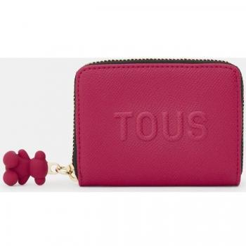 Monedero Tous La Rue New Rosa para Mujer en Ecopiel Efecto Piel Saffiano con Cremallera