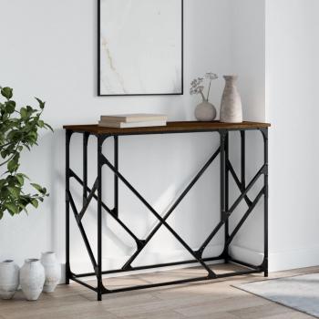 Mesa consola de madera de ingeniería 100x40x80 cm - Negro, Roble Sonoma, Roble ahumado, Mesa de sofá, Mesa de Entrada para Salón, Consola de Entrada, Mueble Recibidor, Mesita