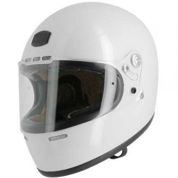 Astone Helmets - Casque intégral Vintage GT Rétro - Casque ultra-léger au look rétro - Casque vintage homologué en fibre de verre et alcantara - gloss white S
