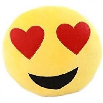 TrendClub100 Cojín de emoticono, poliéster, Verliebt, 25 cm