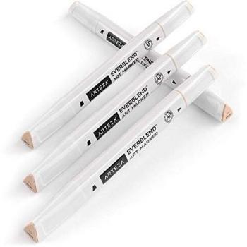 Arteza EverBlend rotuladores mezcladores color Melocotón A9425 | Juego de 4 | Rotuladores de alcohol con doble punta