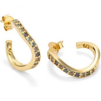 Pendientes Inner Paradise de Plata Dorado Secrecy