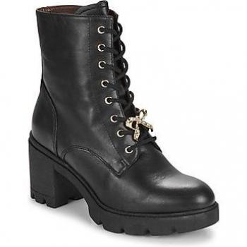 NeroGiardini Women's Low Ankle Boots in Black, Heeled Boots, Leather, Size: 9 US