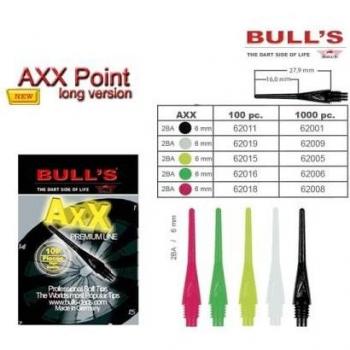 Bull's AXX Point Puntas de largo suave, puntas de dardo 6 mm Rojo rojo
