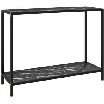 vidaXL Console Table Black 100x35x75 cm Tempered Glass