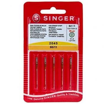 Singer Jersey Needle 2045 80/11, Metal, Silver, 7 x 0.03 X 4 cm/5 Units