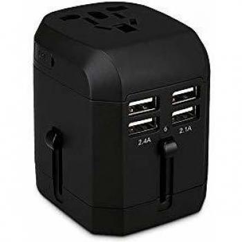 Cargador Universal de Viaje con 4 Puertos USB
