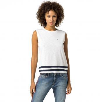 Tommy Hilfiger - Camiseta de manga larga - para mujer blanco Bianco