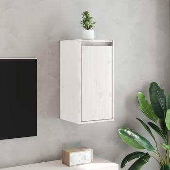 Armario de pared de madera maciza de pino blanco 30x30x60 cm - Mueble de almacenaje, estantería para oficina, estudio, sala de estar y dormitorio, disponible en colores natural, blanco y gris