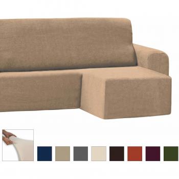 Eiffel Textile Adaptable Lavable Funda Brazo, Poliéster, Beige, Chaise Longue Corto Derecha