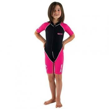 SEAC Dolphin Traje Corto para niños en Neopreno de 1.5 mm y Lycra para Nadar, Jugar en el Agua y Practicar Snorkel, Juventud Unisex niños, Fuxia/Negro, 13 años