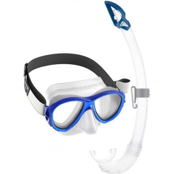 Máscara de buceo Cressi Samoa TX unisex transparente-azul