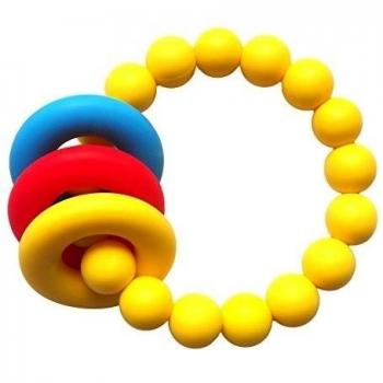 HimanJie Silicona orgánica dentición pulsera sonaja, libre de BPA, All Natural
