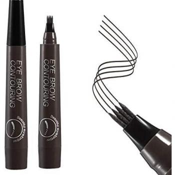 BEENLE Lápiz de Cejas Líquido, Lápiz de Tatuaje Para Cejas, 4 Puntas de Horquilla Líquida Para Maquillaje de Ojos,Para el Maquillaje Ocular