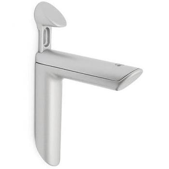 Soporte Estante Eclipse MAFOS de Madera y Cristal, Regulable de 0 a 30mm, Acabado Gris (Caja de 2 unidades)