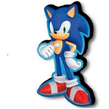 Cojín 3D Sonic The Hedgehog 35 cm - 100% poliéster, Licencia Oficial