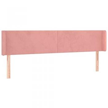 Cabecero de terciopelo rosa 163x16x78/88 cm