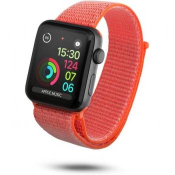 Correa Unotec Velcro para Apple Watch 42/44mm Naranja