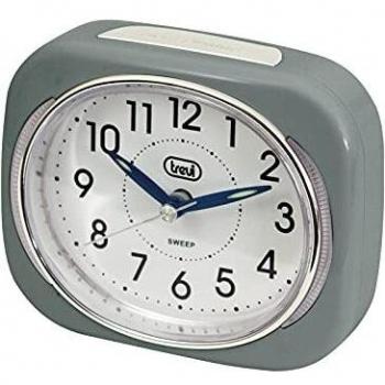 Despertador Analógico Trevi SL 3040 Gris con LED, Snooze y Pilas AA