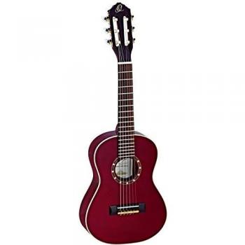 Guitarra Clásica 1/4 Ortega R121-1/4WR Color Rojo Vino con Funda Inclusiva