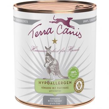 Terra Canis Hipoalergénico 12 x 800 g - Pack económico - Canguro con chirivía