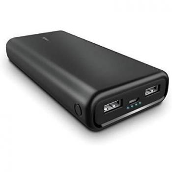 Trust Pacto - Powerbank Compacto y Potente de 20 000 mAh, Color Negro