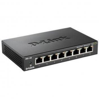 D-Link DGS-108 Switch No Administrado 8 Puertos Gigabit Ethernet (10/100/1000) Carcasa Metálica QoS Diagnóstico de Cable Sin Ventilador
