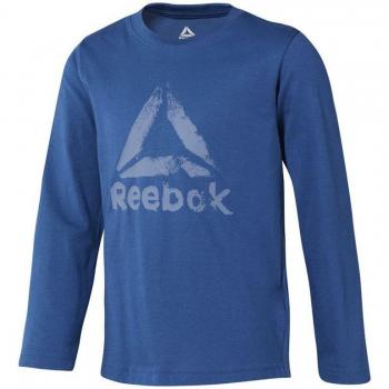 Camiseta de Manga Larga para Niños Reebok Boys Training Essentials Azul - Sportswear, cómoda, transpirable, ideal para entrenamiento