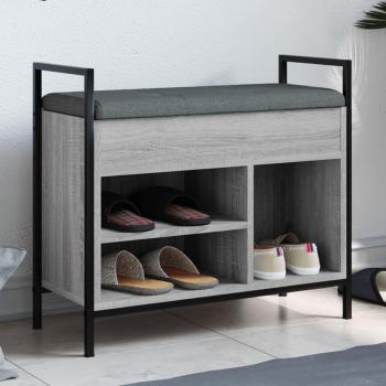 Banco Zapatero Sonoma Gris 65.5x32x57.5 cm