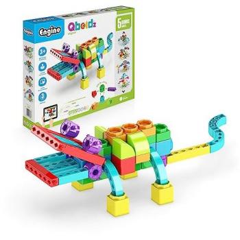 Engino Qboidz Alligator Building Blocks Set with 5 Bonus Models - Multicoloured